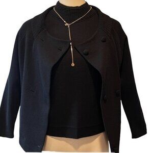 Vintage New York Venezia Cadillac Virgen Wool Cardigan Set